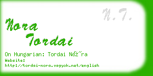 nora tordai business card